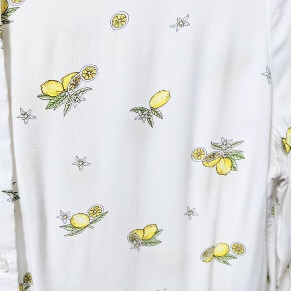COTTON ON Lemon Print Button Up Blouse XS - Picture 3 of 7